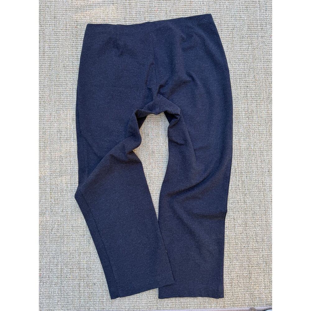 🩶 Eileen Fisher Pull-On Stretch Knit Pants | L | Charcoal Gray